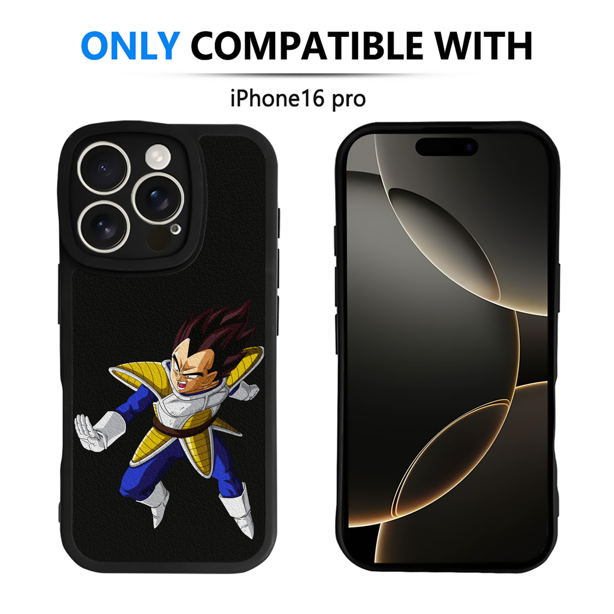 （画像用） ドラゴンボール ベジータ四世（Bejīta Yonsei）DRAGON BALL Vegeta IV 【iPhone 16シリーズ対応】シリコンスマホケース（レザー調） 材質：シリコン